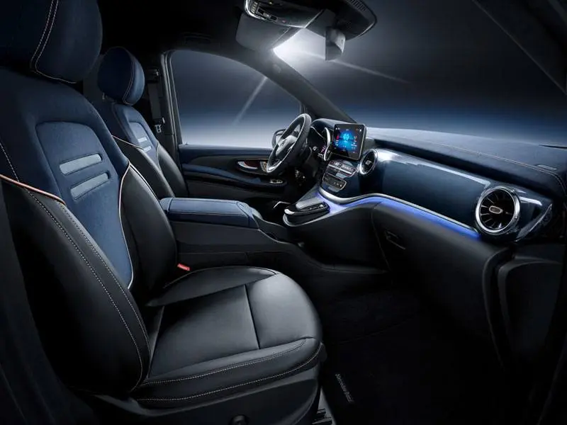 Mercedes-Benz EQV detalle interior copiloto