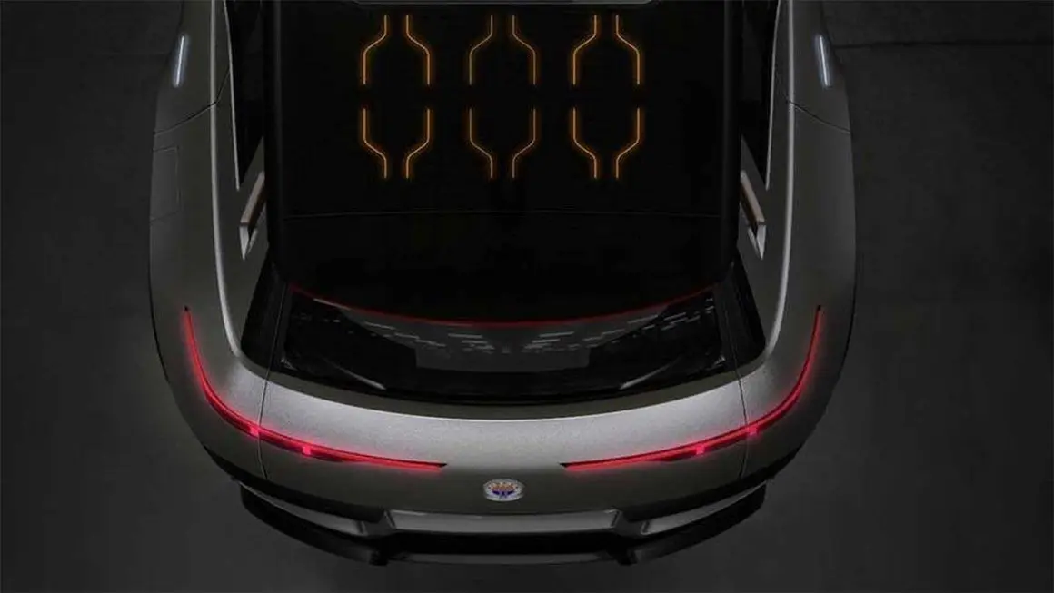 Detalle de la parte trasera del Fisker Ocean