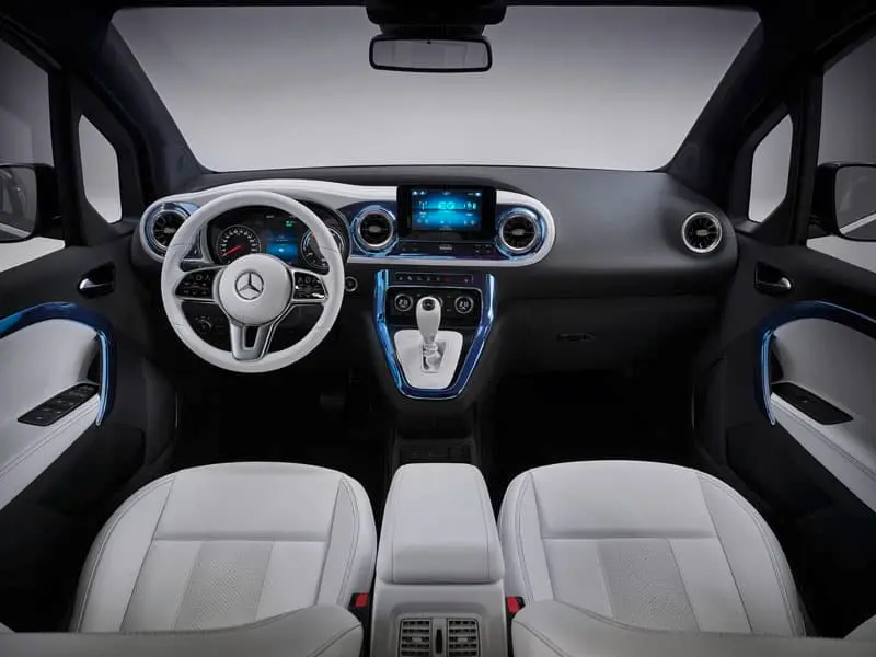 Interior del concept de la furgoneta el&eacute;ctrica Mercedes-Benz EQT