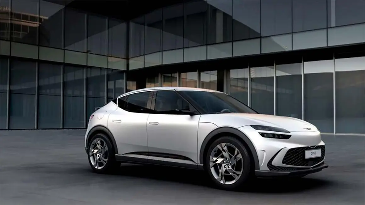 Foto del Genesis GV60 en color blanco