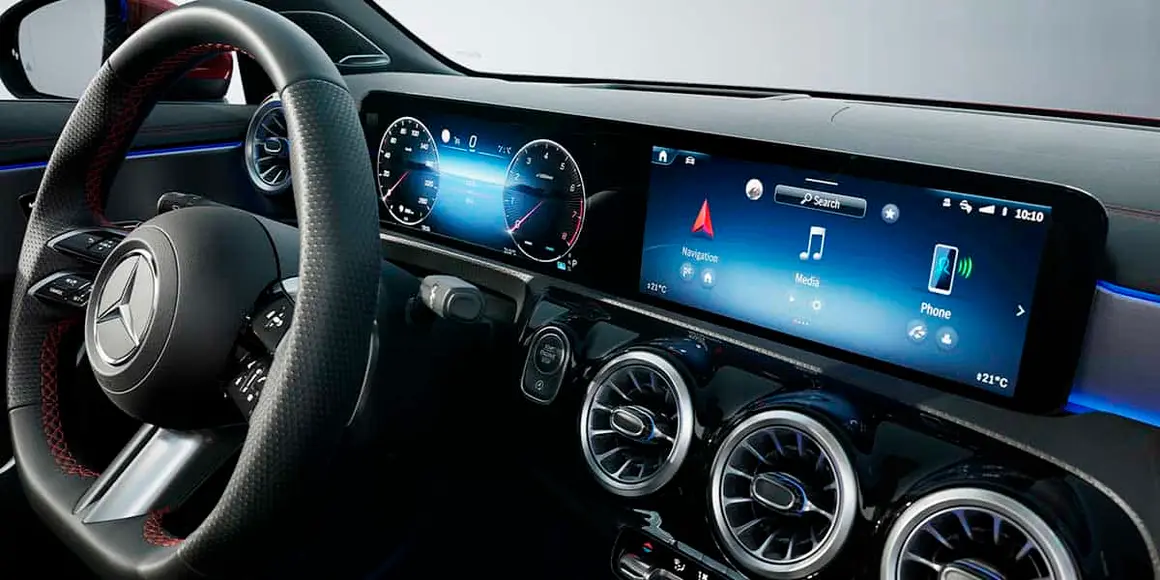 Interior del nuevo Mercedes Benz CLA Shooting Brake el&eacute;ctrico
