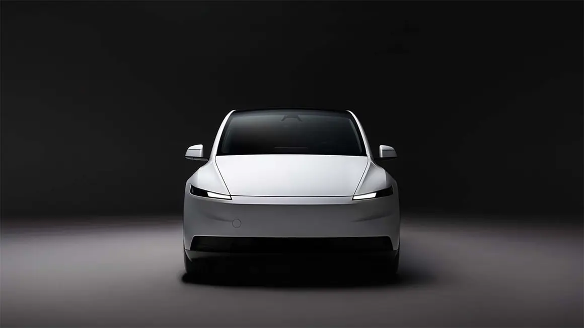 Foto frontal del Tesla Model Y Standard