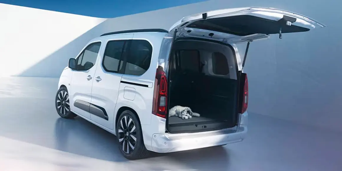 Caption: Veh&iacute;culo el&eacute;ctrico de carga con amplio espacio y dise&ntilde;o moderno, ideal para movilidad sostenible.