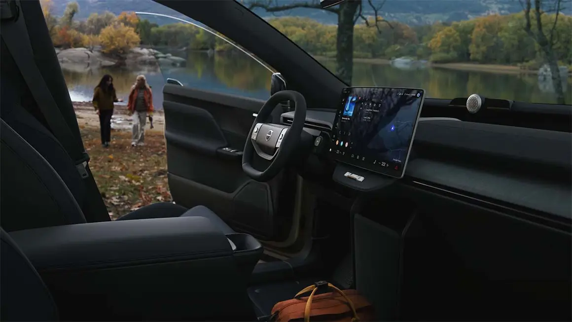 Interior del Volvo EX60 Cross Country