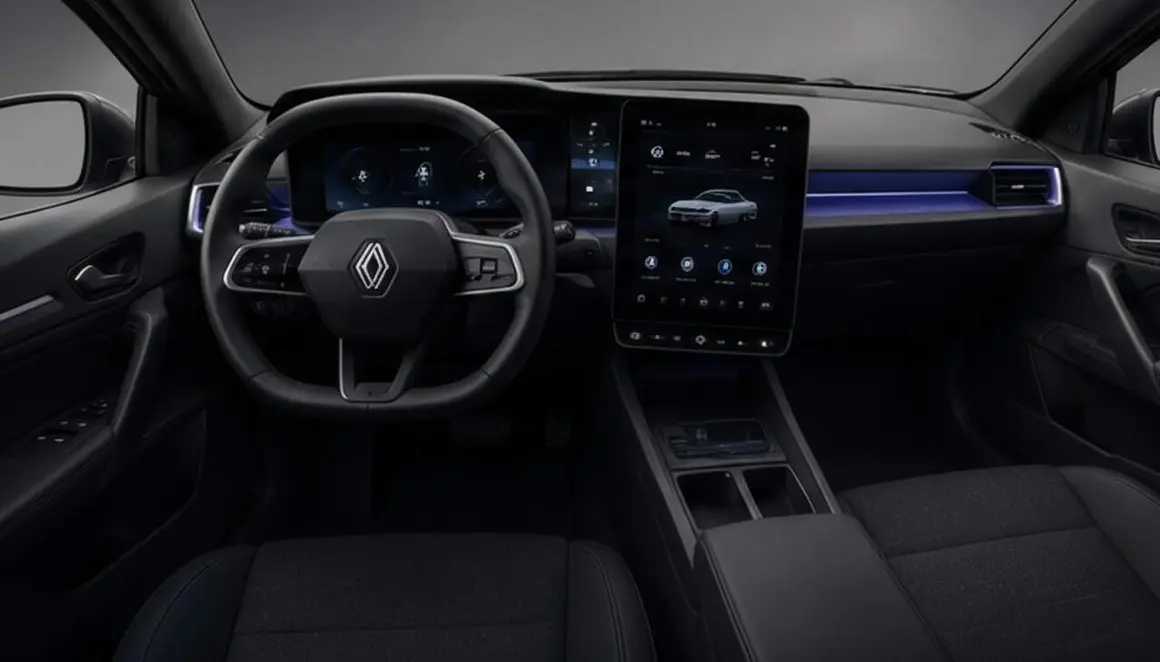 Interior del Renault Fuego E-Tech (recreaci&oacute;n por IA)