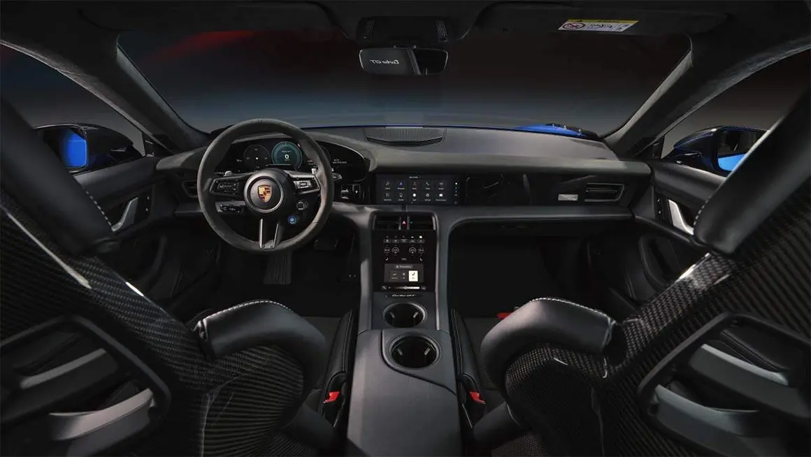 Interior del Porsche Taycan 2027