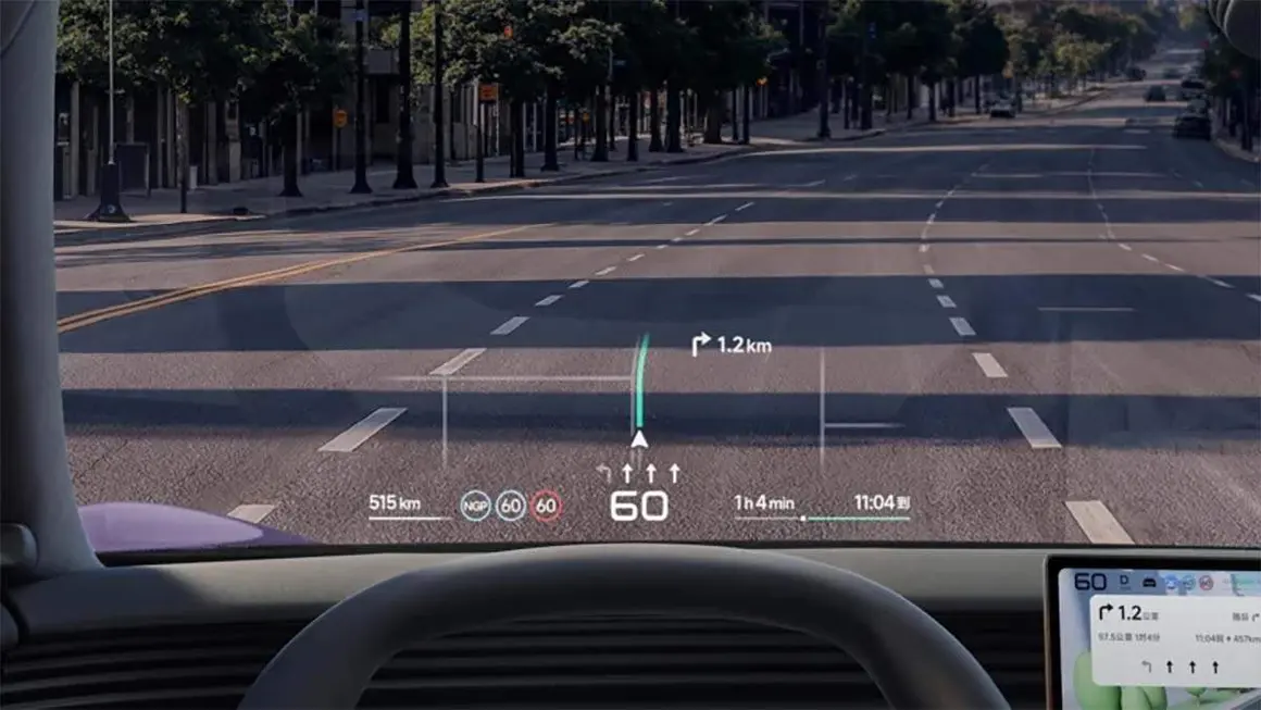 Head Up Display del Xpeng Mona L03