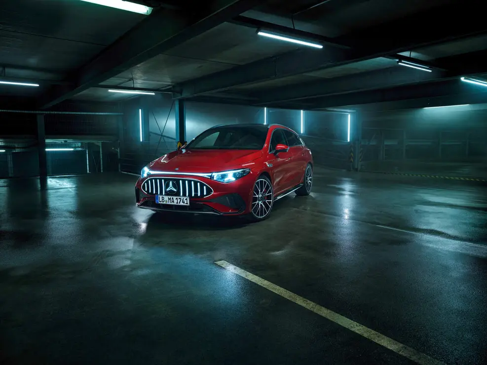 Der neue elektrische Mercedes-AMG CLA 45 4MATIC+.

Exterieur Farbe: Aqua-Mint Uni
Interior Polster: ARTICO/Microcut schwarz

Energieverbrauch kombiniert: 19,6‒17,4 kWh/100 km | CO₂-Emissionen kombiniert: 0 g/km | CO₂-Klasse: A

Die Angaben sind vorl&auml;ufig. Es liegen bislang weder best&auml;tigte Werte von einer amtlich anerkannten Pr&uuml;forganisation noch eine EG-Typgenehmigung noch eine Konformit&auml;tsbescheinigung mit amtlichen Werten vor. Abweichungen zwischen den Angaben und den amtlichen Werten sind m&ouml;glich. 

The new Mercedes-AMG CLA 45 4MATIC+ electric.

Exterior color: Aqua-mint non-metallic
Interior: ARTICO Microcut Black

Energy consumption combined: 19.6&ndash;17.4 kWh/100 km | Combined CO₂ emissions: 0 g/km | CO₂ class: A

The figures are provisional. To date, there are no confirmed figures from an officially recognised testing organisation, nor is there an EC type-approval or a certificate of conformity containing official figures. There may be discrepancies between the figures provided and the official figures.