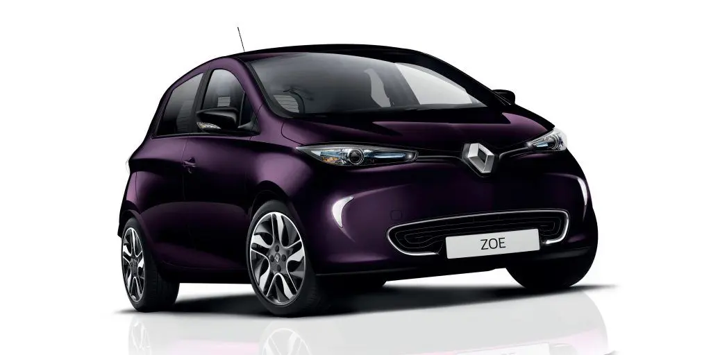 Imagen del nuevo Renault Zoe de 2018 en color Bluberry Purple