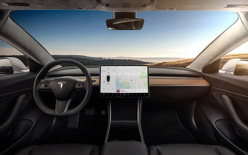 Interior del Tesla Model 3