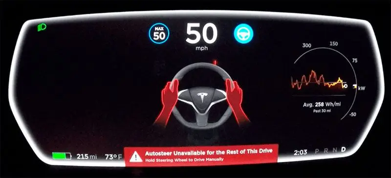 Alerta Tesla AutoPilot