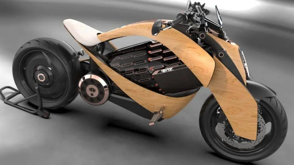 newron-motocicleta-electrica-madera-lateral