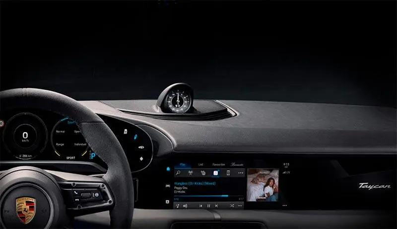 Porsche Taycan, interior con Apple Music integrado