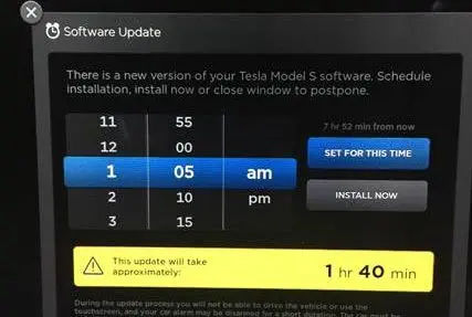 actualizacion-software-tesla-mensaje