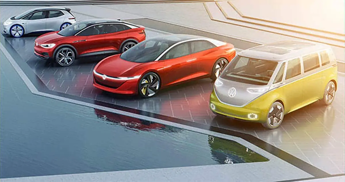Foto de los diferentes modelos de la gama ID de Volkswagen