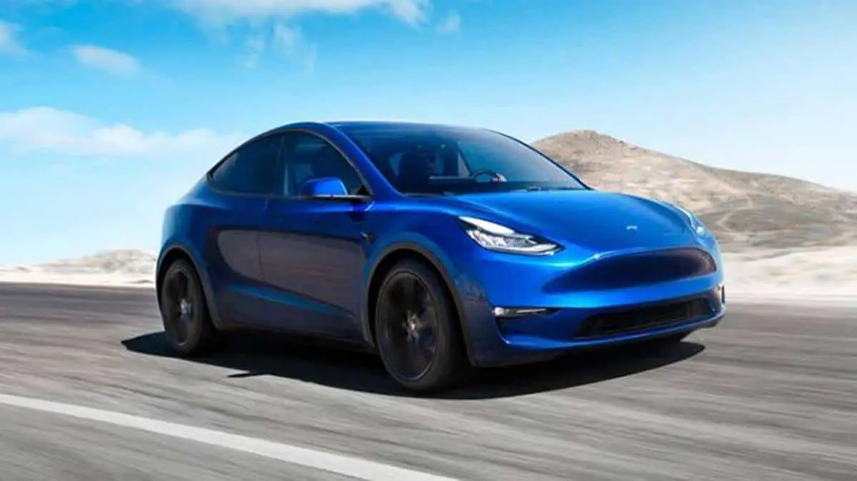 Foto del Suv Crossover Tesla Model Y en color azul