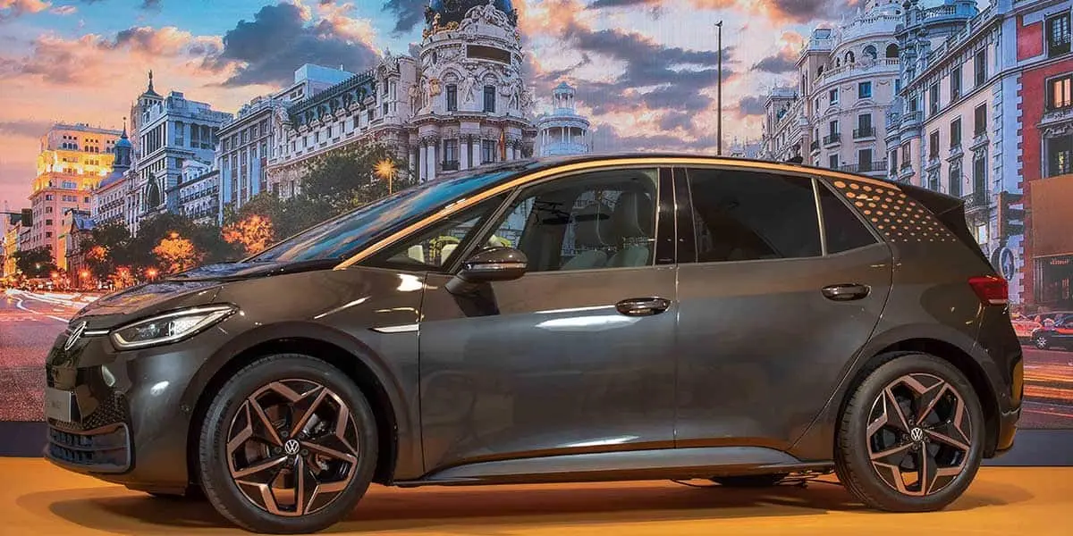 Foto del Volkswagen ID.3 que estaba presente en el evento de Volkswagen en Madrid