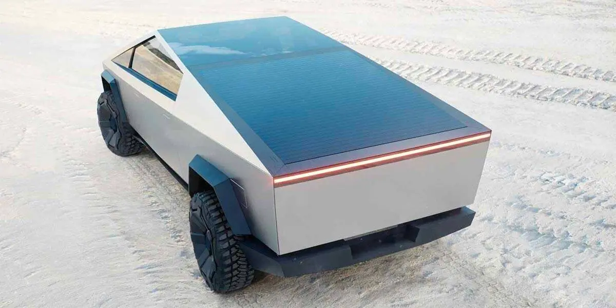 Placas solares en el techo de la Tesla Cybertruck