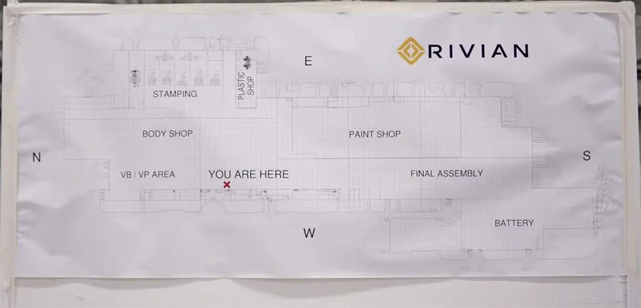 Plano de la f&aacute;brica de Rivian