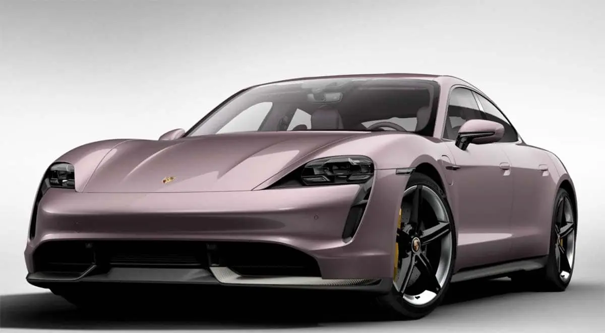 Porsche Taycan en Frozenberry