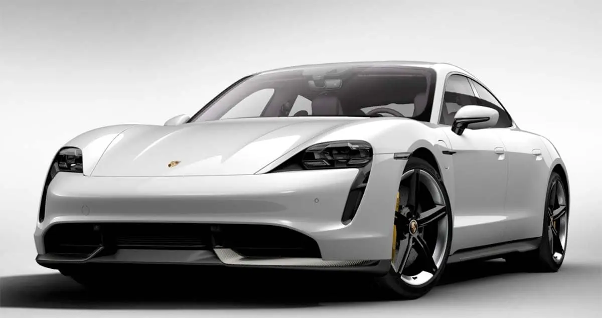 Porsche Taycan en blanco