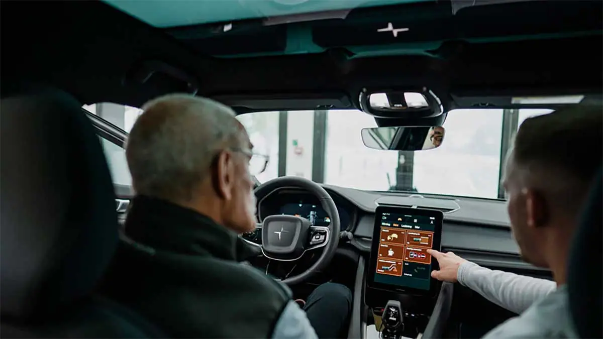 Foto del interior del Polestar 2
