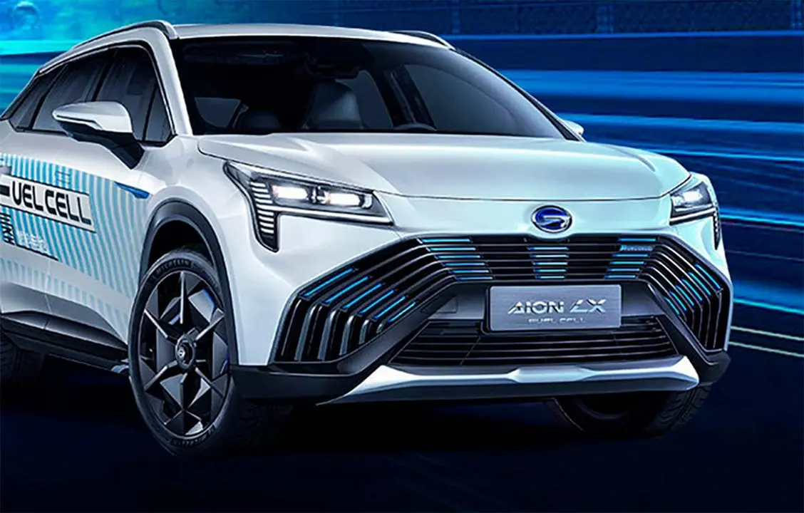 Foto del AION LX Fuell Cell, un coche chino de hidr&oacute;geno