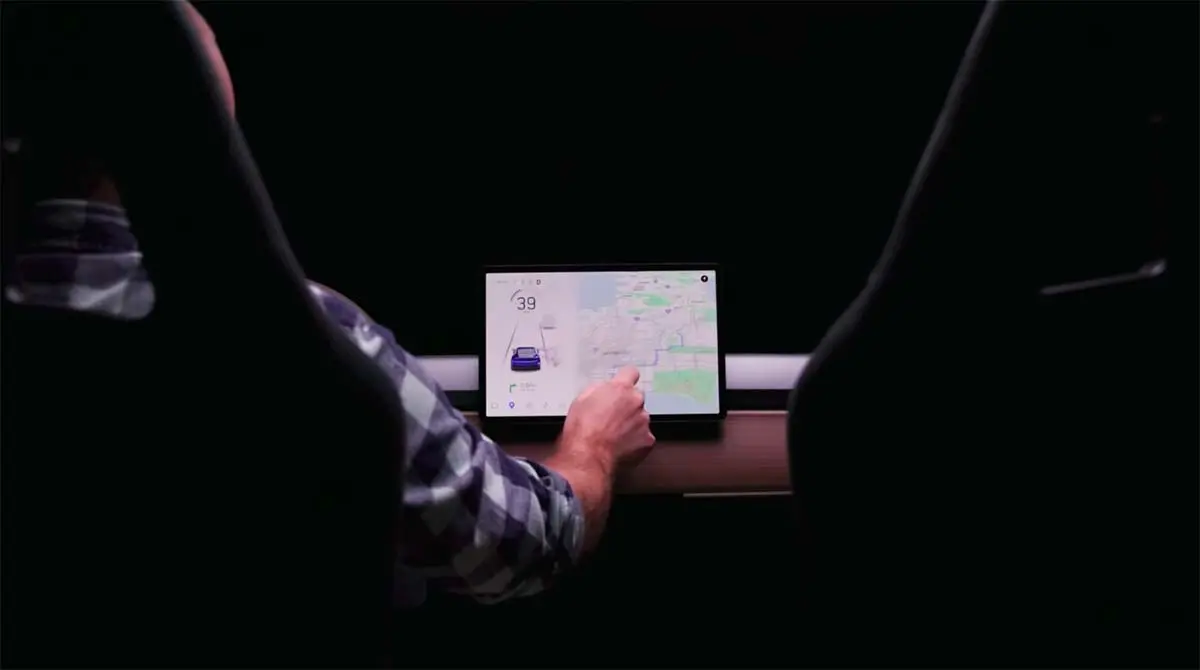 Foto de la interfaz de un coche realizada mediante Unreal Engine
