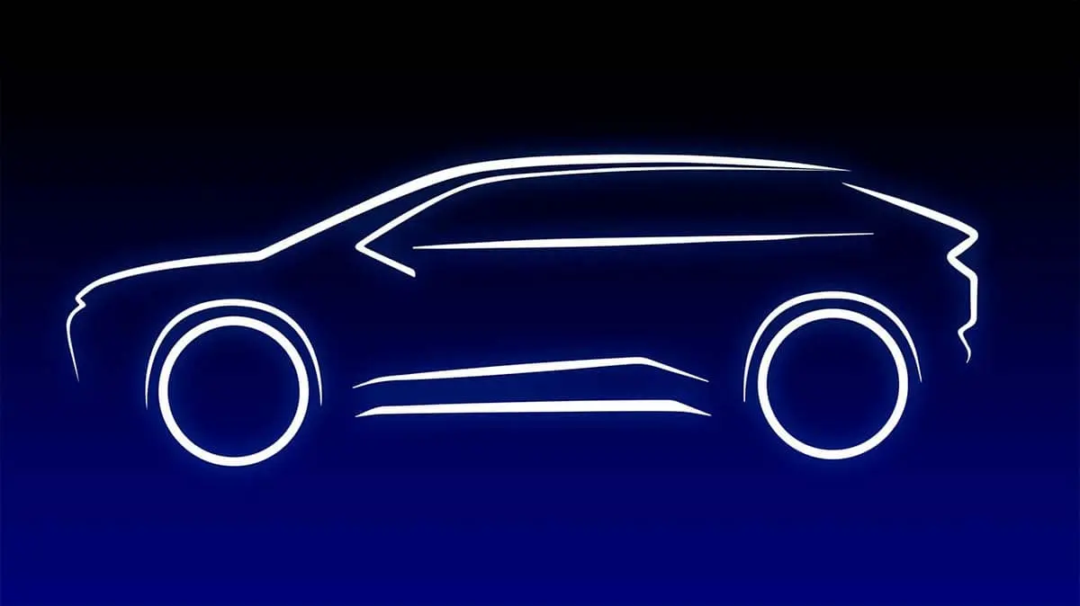 Foto del teaser del SUV el&eacute;ctrico de Toyota