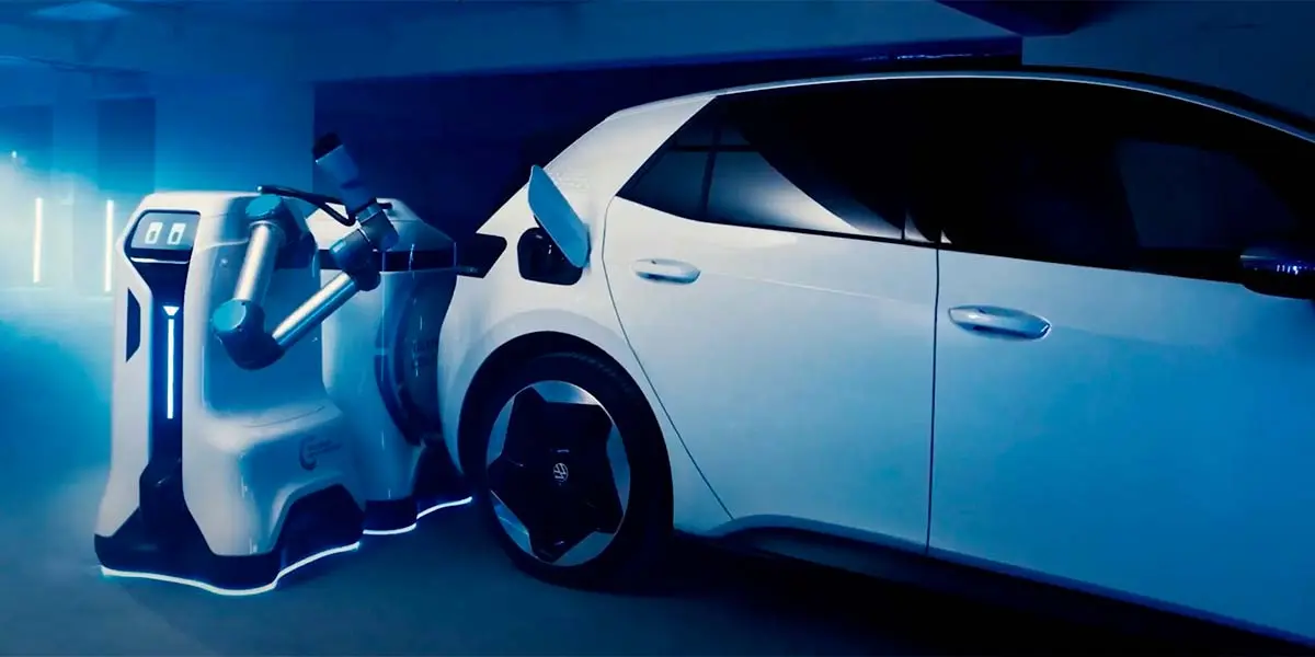 Foto del robot de carga aut&oacute;nomo desarrollado por Volkswagen