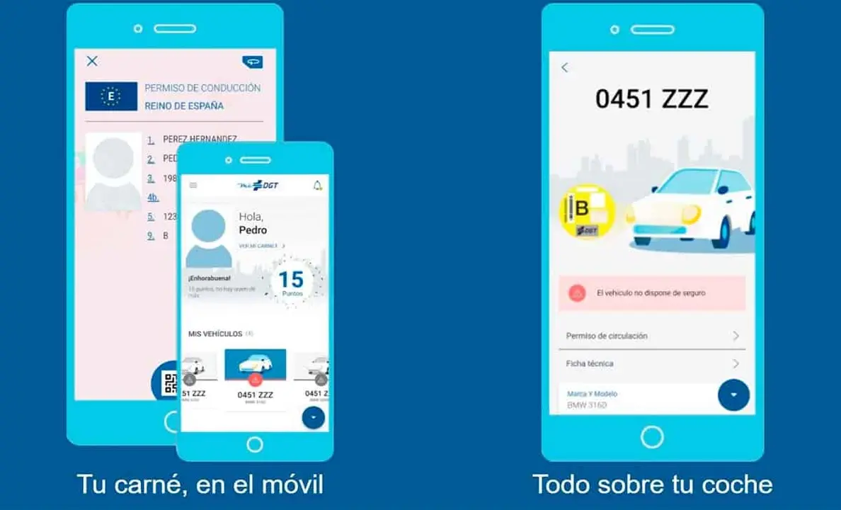 Foto de la APP miDGT de la DGT en Espa&ntilde;a
