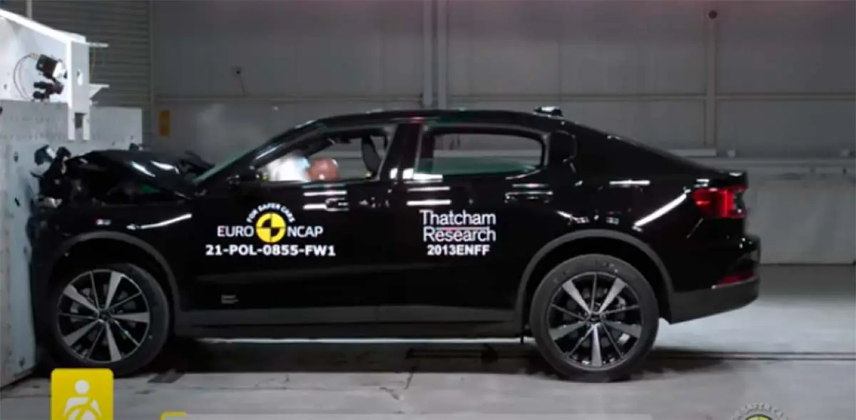 Crash test realizado por la EuronCAP al Polestar 2