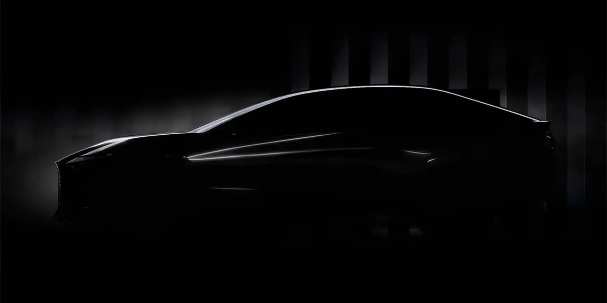 Foto de la silueta del nuevo Lexus 100% el&eacute;ctrico