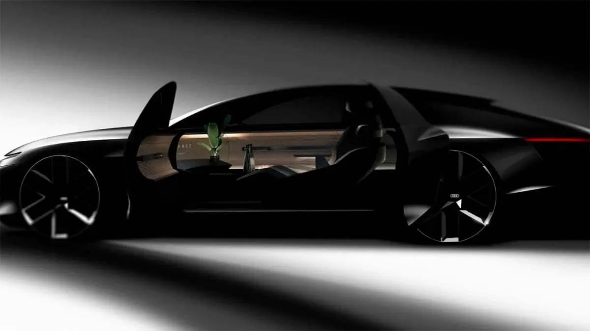 Boceto de la berlina el&eacute;ctrica de lujo de Audi - Proyecto Landjet