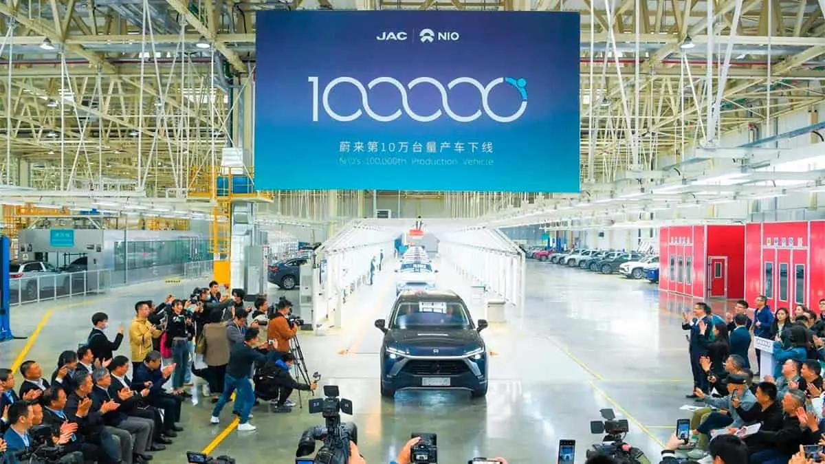 Foto del coche 100.000 de NIO
