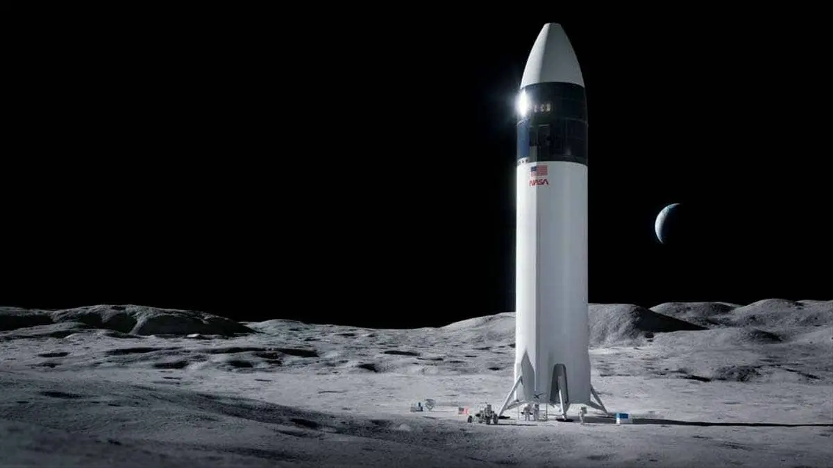 Foto simulada del pr&oacute;ximo viaje a la Luna por la NASA y SpaceX