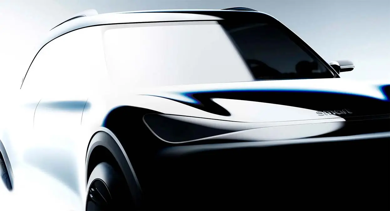 Frontal del SUV el&eacute;ctrico de Smart