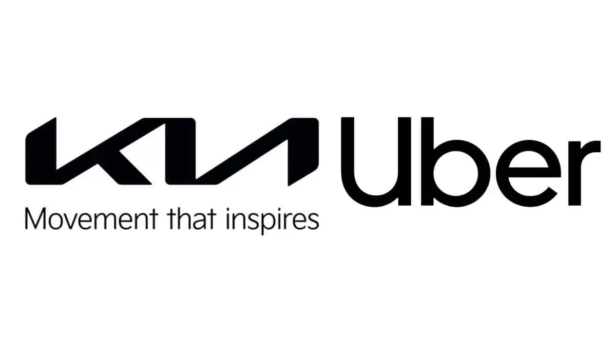 Foto del logotipo de KIA y de Uber