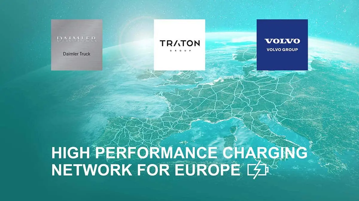 Daimler Truck, Volvo Truck y Traton crean una Joint Venture para una empresa de puntos de carga de alto rendimiento