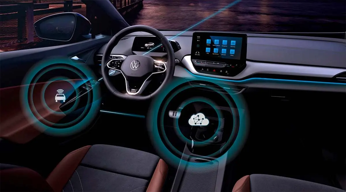 Foto del interior de un modelo ID de Volkswagen