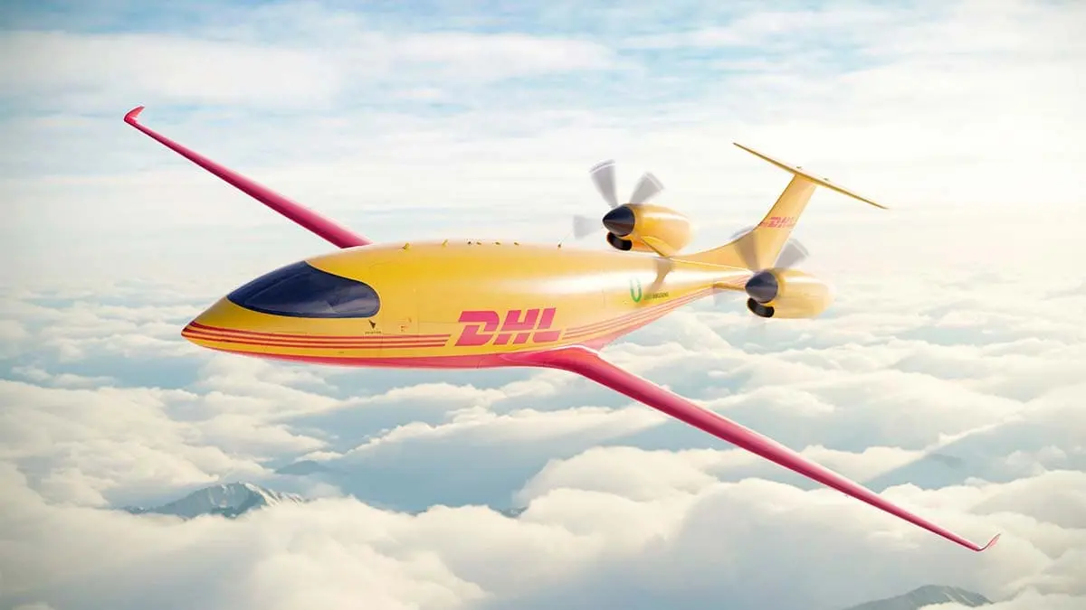 Foto del avi&oacute;n el&eacute;ctrico de DHL