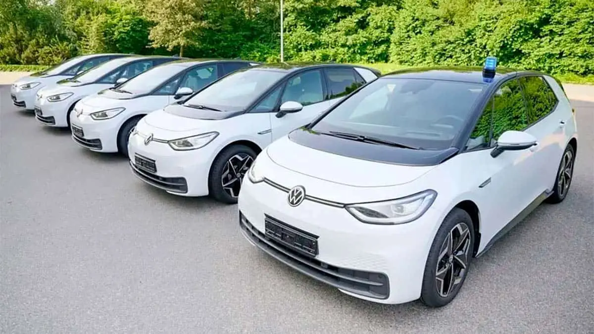 Primeras unidades de Volkswagen ID.3 para ser usados por la policia alemana.