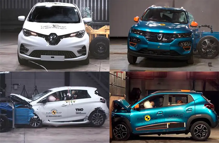 Renault-ZOE_Dacia-Spring_pruebas-Euro-NCAP