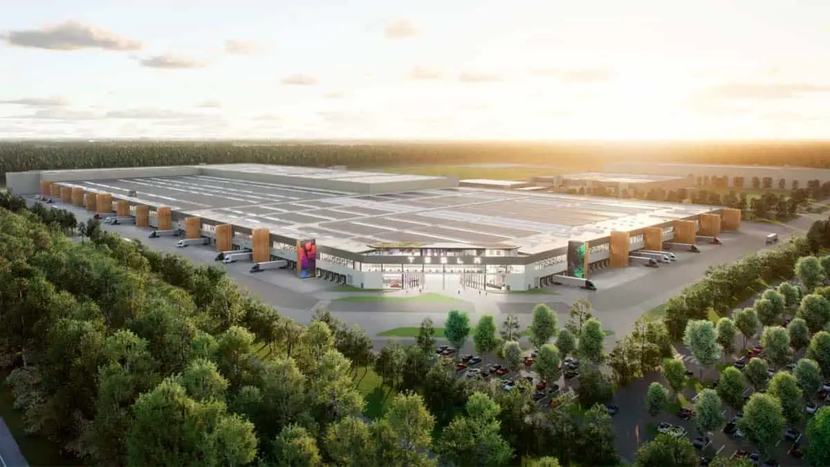Render de como es la Gigafactory de Berl&iacute;n de Tesla
