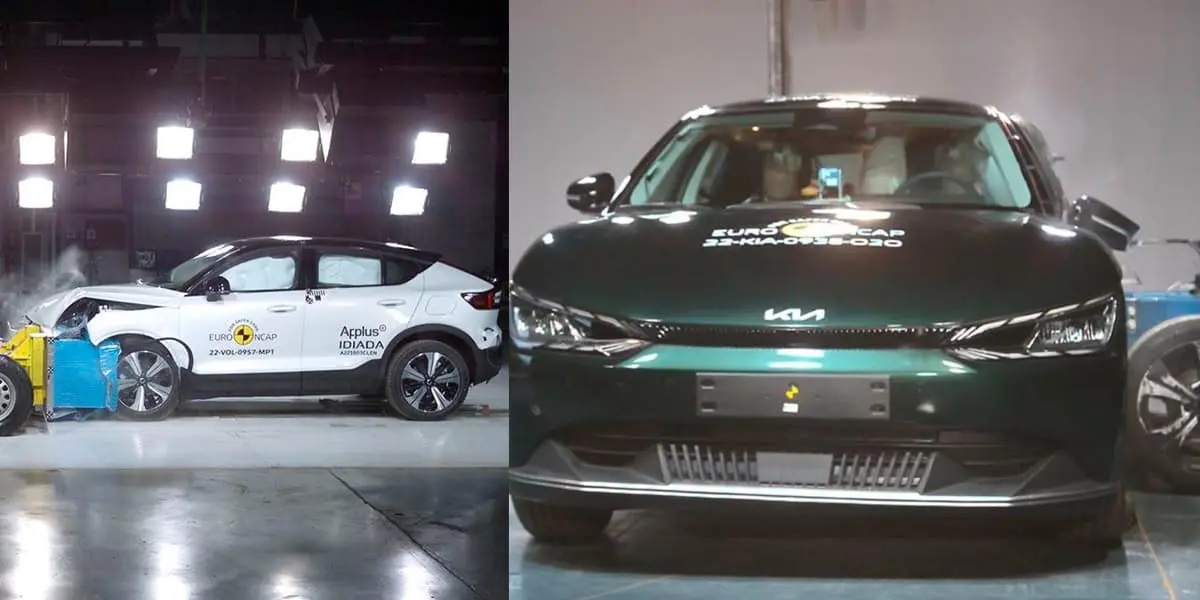 Volvo-C40-Recharge_KIA-EV6_test-Euro-NCAP