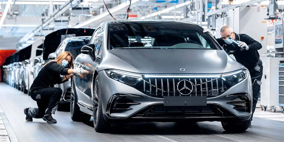 Mercedes-Benz EQS en la f&aacute;brica