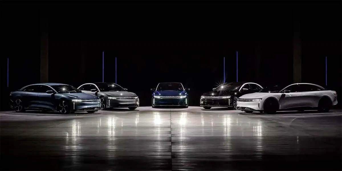 Foto de las diferentes versiones del Lucid Air