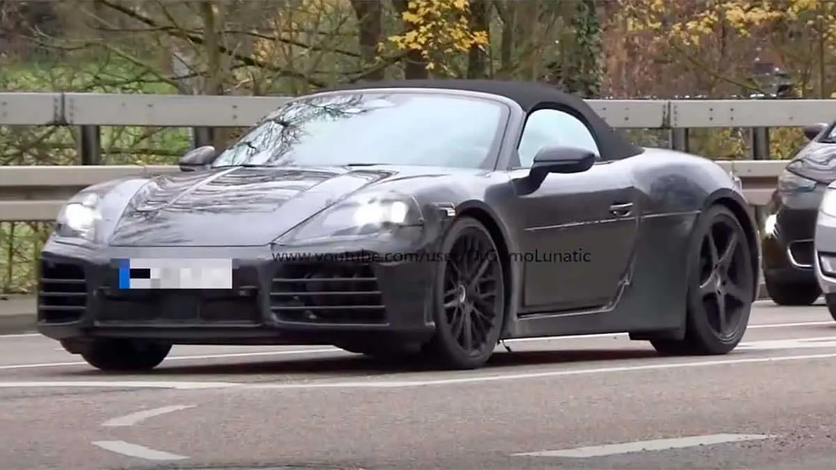 Foto del Porsche 718 totalmente el&eacute;ctrico en pruebas
