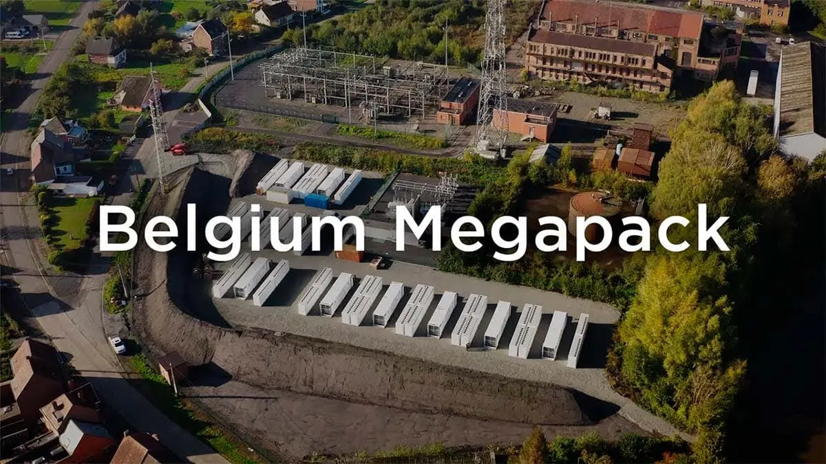 Nueva instalaci&oacute;n de Tesla Megapack en B&eacute;lgica