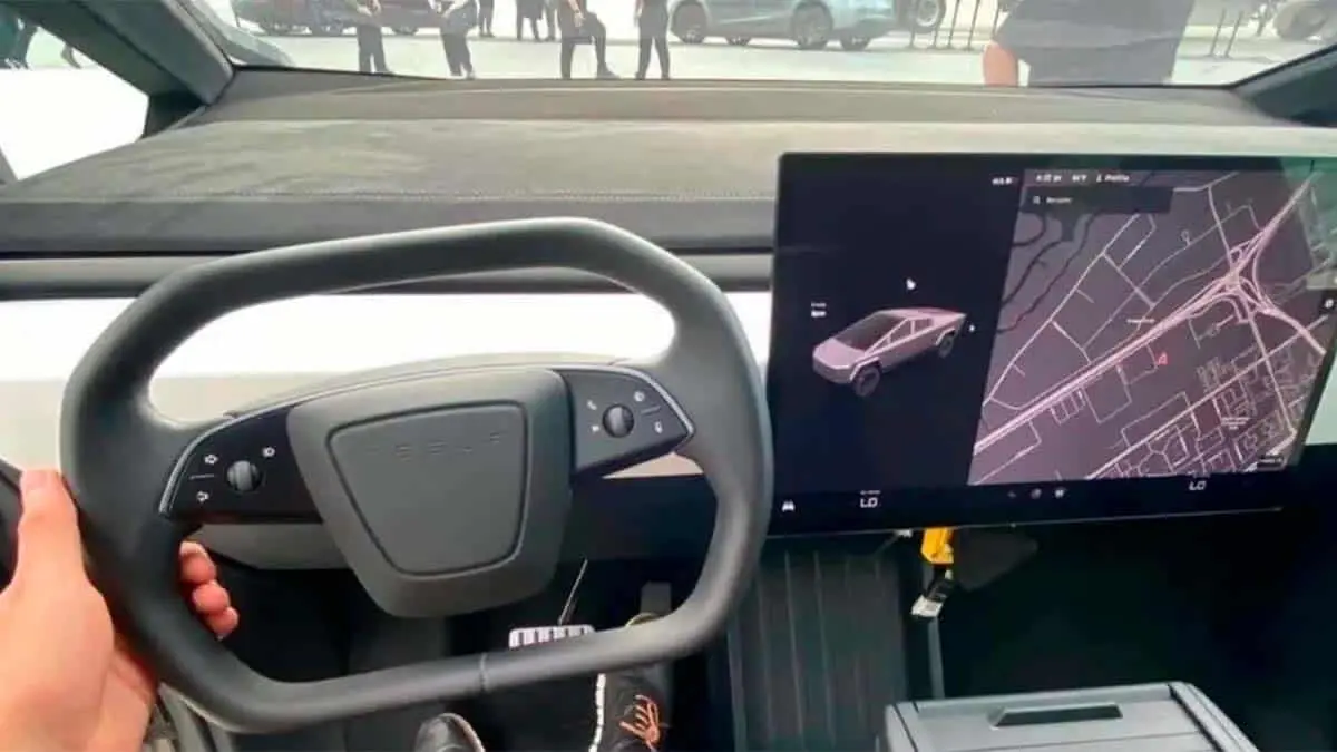 Volante tipo Yoke de la Tesla Cybertruck